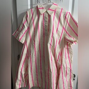 English Factory Women's Striped Caftan Mini Dress